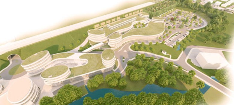 Bild zeigt Pläne der Erweiterung des FOC in Montabaur