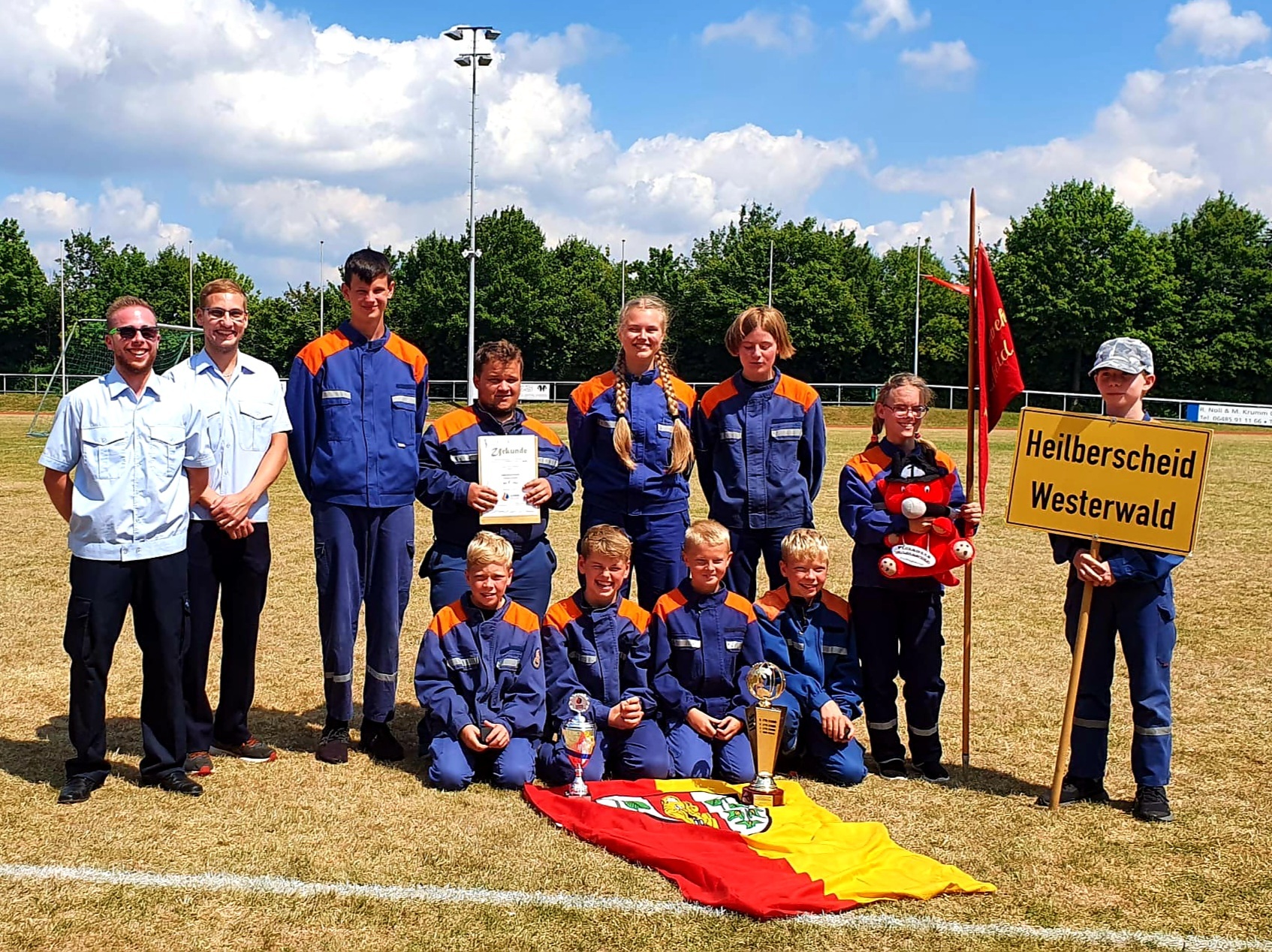 Das erfolgreiche Team der Jugendfeuerwehr aus Heilberscheid.