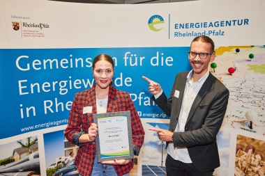 Sandra Schäfer und Max Weber bei der Auszeichnung 