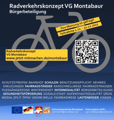 Flyer mit QR Code der zum Onlineportal führt