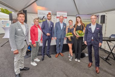 Gruppenfoto der Akteure beim Unternehmergespräch der VG-Montabaur.