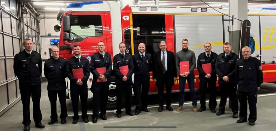 Gruppenbild der Feuerwehrleute