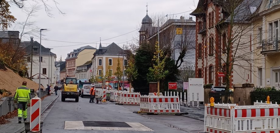 Ein Blick auf die Baustelle in der Bahnhofstraße.