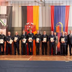 Die geehrten Feuerwehrleute für 35 Jahre.