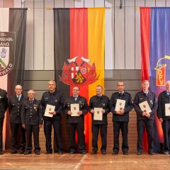 Die geehrten Feuerwehrleute für 45 Jahre.