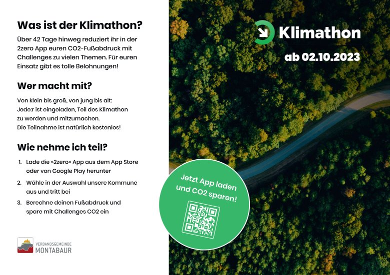 Das Info-Plakat zum Klimathon.