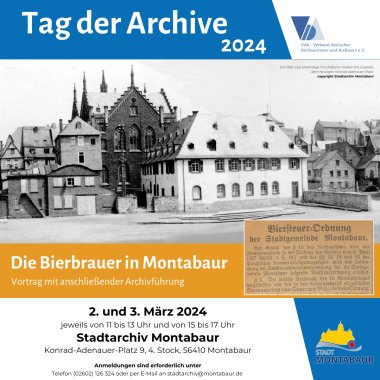 Das Plakat zum Tag der Archive 2024 in Montabaur.