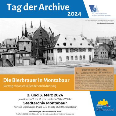 Das Plakat zum Tag der Archive 2024 in Montabaur.