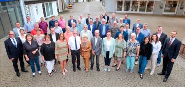 Der neue Verbandsgemeinderat auf dem Großen Markt in Montabaur