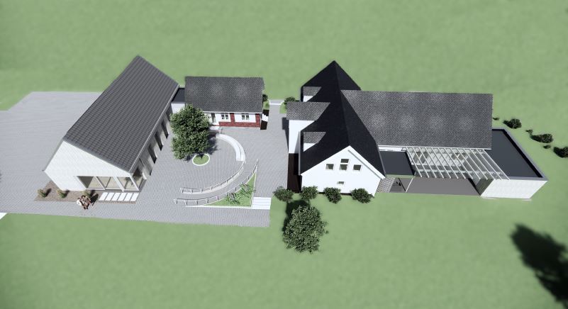 Die Grafik zeigt, wie die „Neue Mitte“ in Gackenbach aussehen wird.