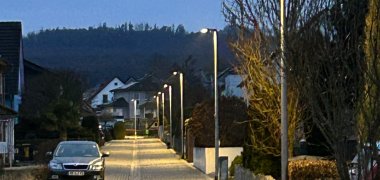 Straßenleuchten in Hübingen.