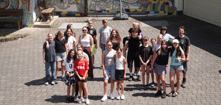 Gruppenbild Talent Campus Die Teilnehmenden des Talent Campus im Haus der Jugend Montabaur.