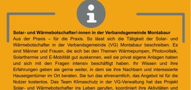 Vorstellung Solar- und Wärmebotschafter - 2 Vorstellung Solar- und Wärmebotschafter - 2