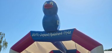 Poolparty 2026 Auch auf der großen Hüpfburg konnte nach Herzenslust getobt werden.
