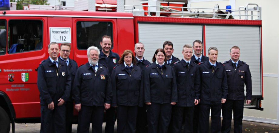 Gruppenbild der Freiwilligen Feuerwehr Hübingen