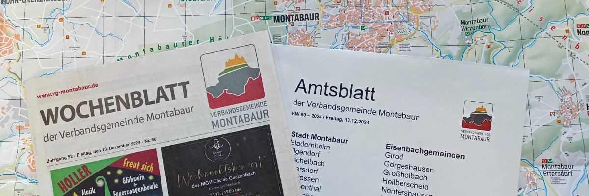 Bild zeigt Titelseiten von Wochenblatt und Amtsblatt