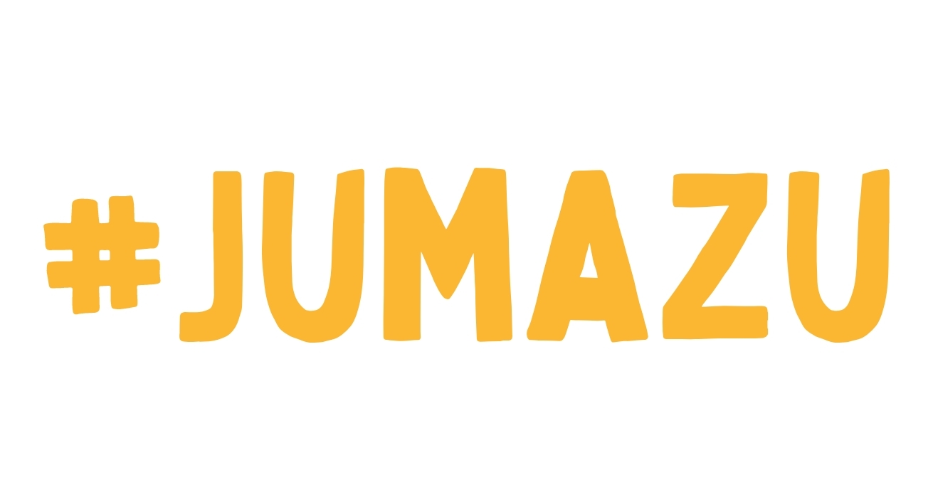 Der Schriftzug Hashtag Jumazu
