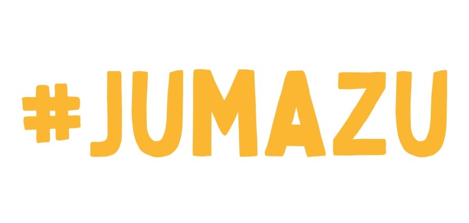 Der Schriftzug Hashtag Jumazu