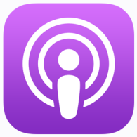 Das Bild zeigt das Logo von Podcast Apple