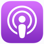 Das Bild zeigt das Logo von Podcast Apple