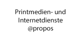 Das Bild zeigt das Logo von Printmedien und Internetdienste @propos