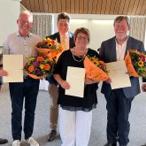 Die ehrenamtlichen Beigeordneten Volker Lopp, Gunnar Bach, Ute Kühchen und Udo Schöfer.