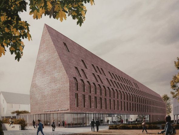 Der Entwurf des neuen Verbandsgemeindehauses in Montabaur.